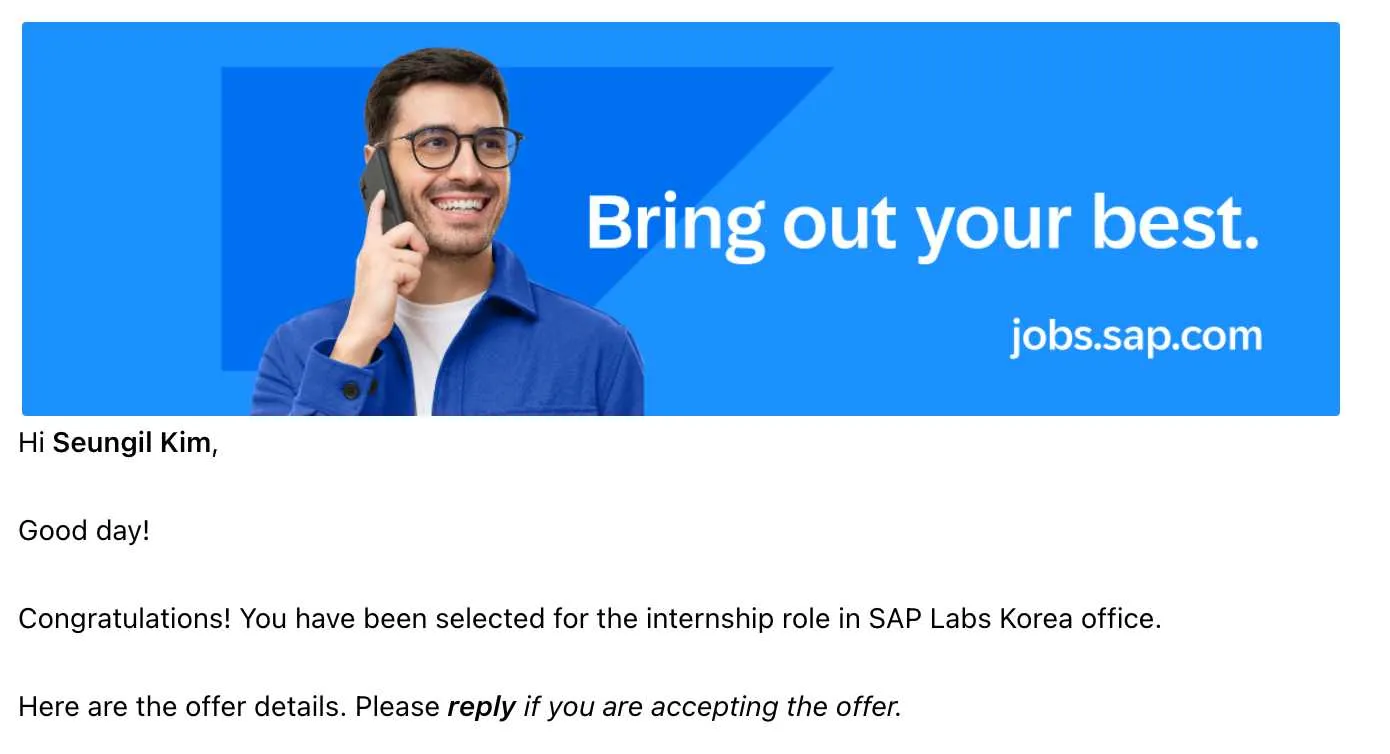 SAP Labs Korea Vocational Training Program Intern ์ง์ ๋ฐ ํฉ๊ฒฉ ํ๊ธฐ-1717150878671.jpeg